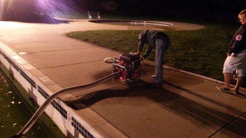 Draining the pool 09/17/14