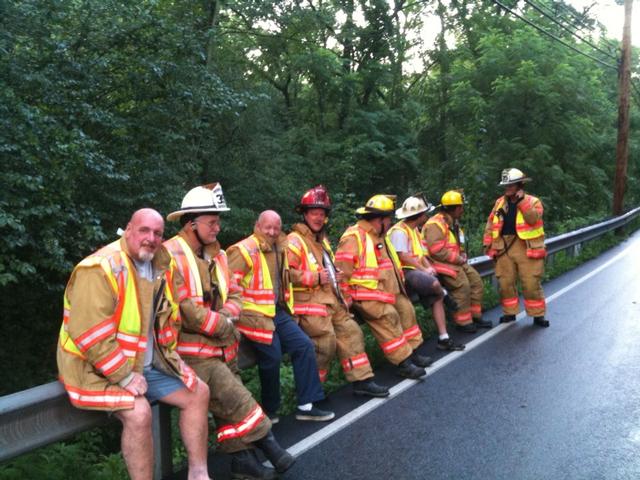 The Crew waiting on tow truck - Rt. 82 W. Brandywine Twp.